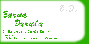barna darula business card